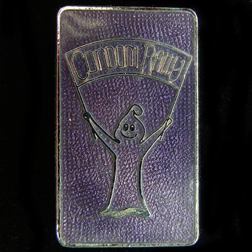 Condom Rally pin badge