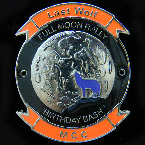Full Moon Rally pin badge