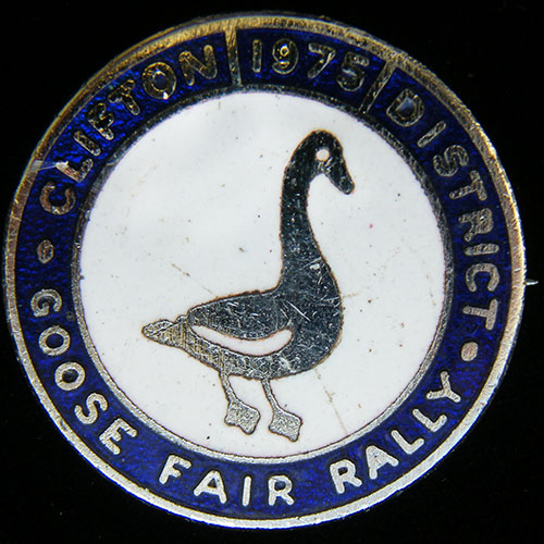 Goose Fair Rally pin badge