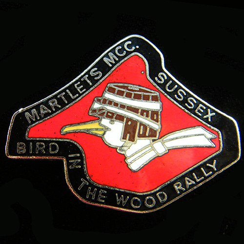 Bird in the Wood Rally pin badge