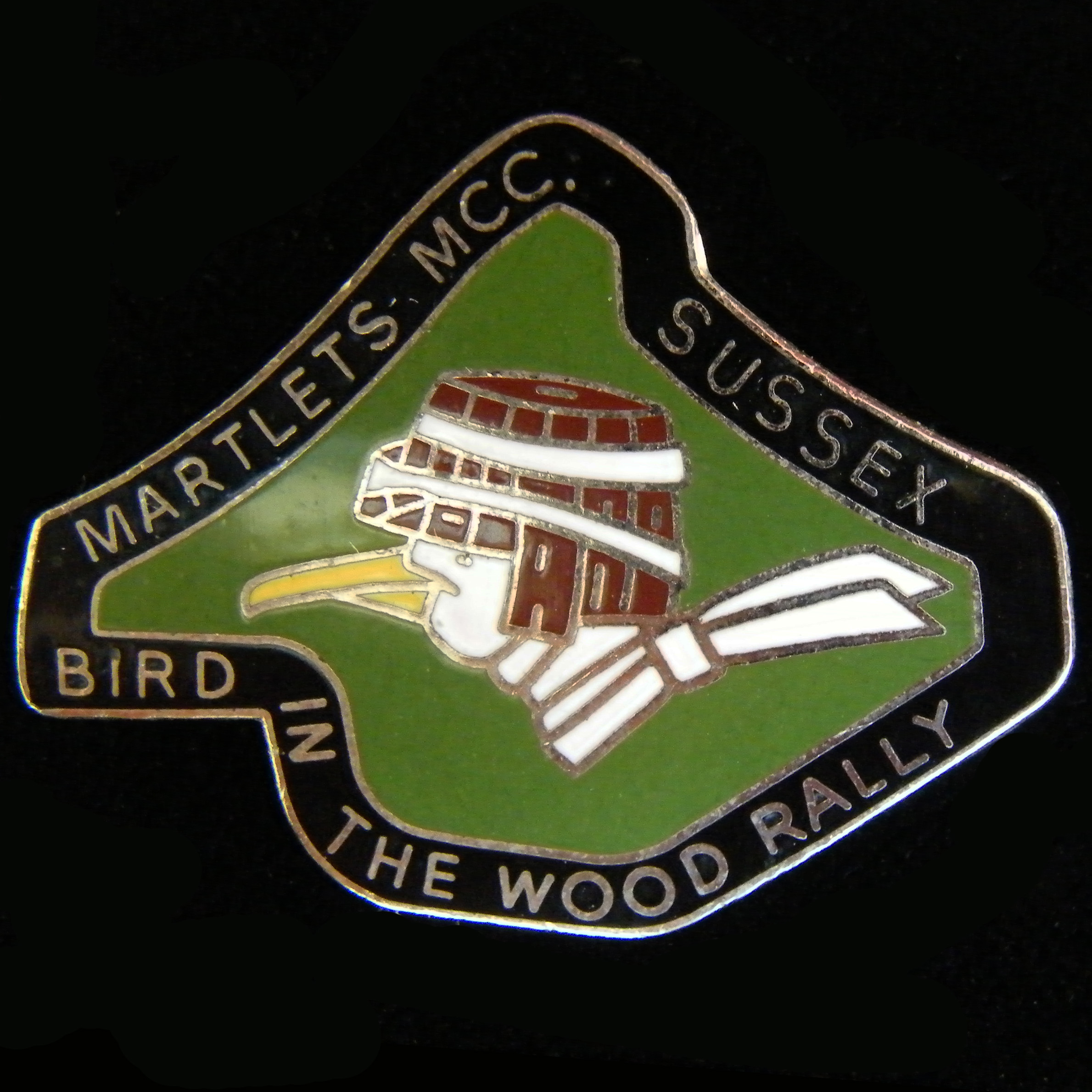 Bird in the Wood Rally pin badge