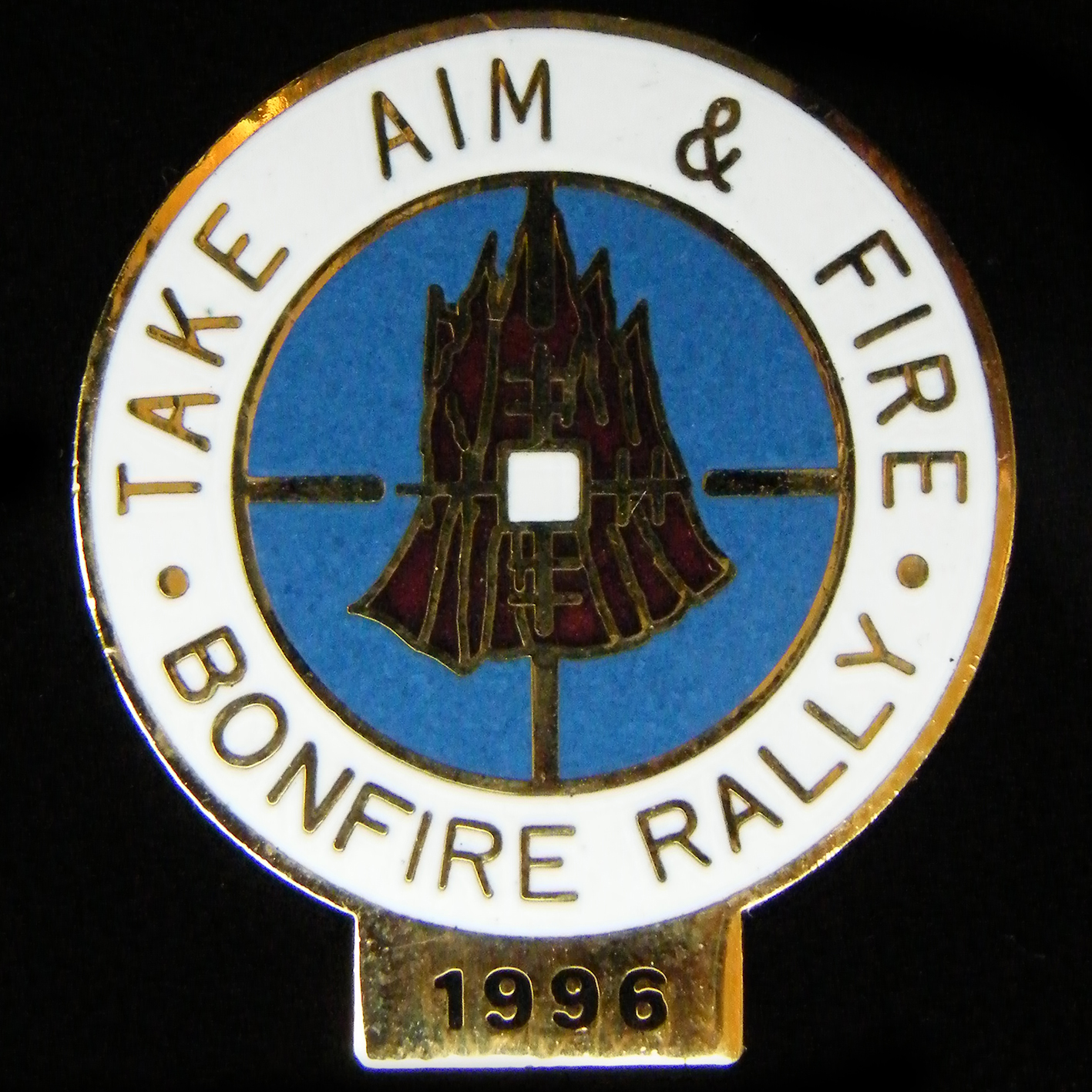 Bonfire Rally pin badge