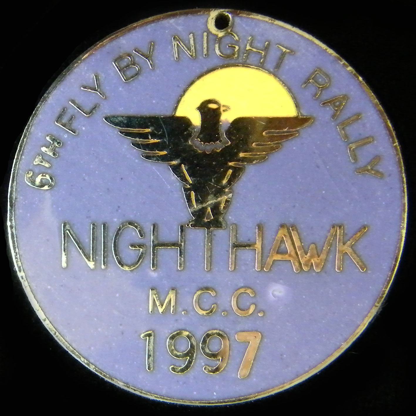 Fly by Night Rally pin badge