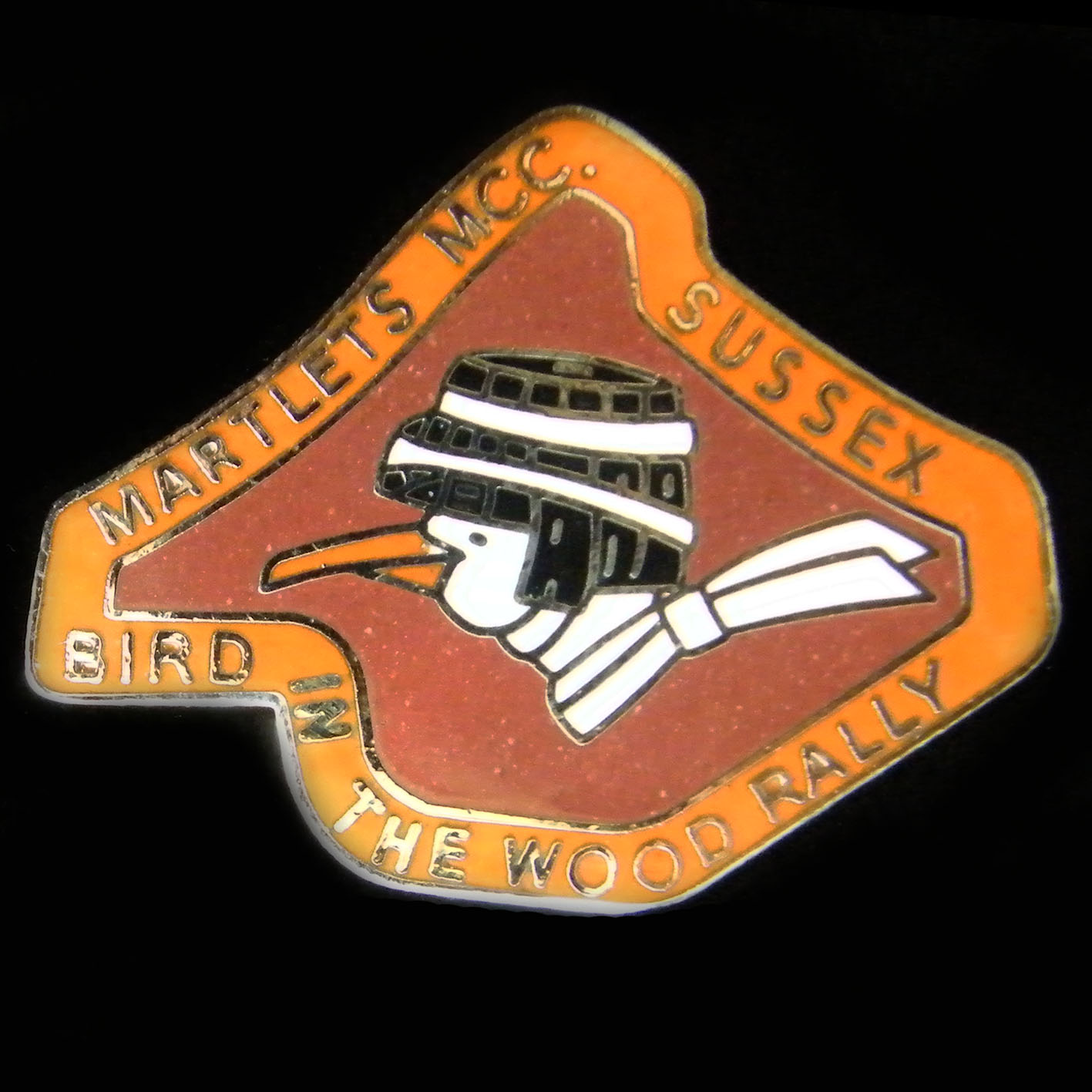 Bird in the Wood Rally pin badge
