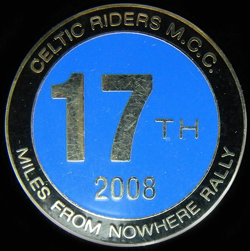 Miles from Nowhere Rally pin badge