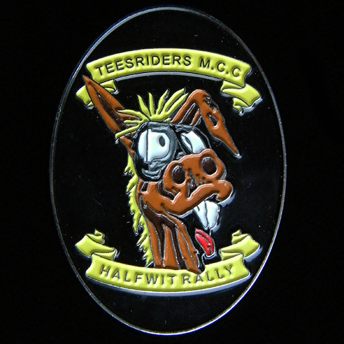 Halfwit Rally pin badge