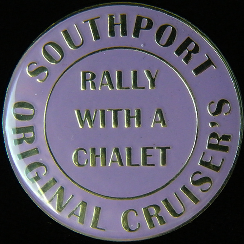 Rally with a Chalet Lapel Badge
