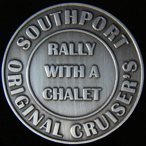 Rally with a Chalet Lapel Badge