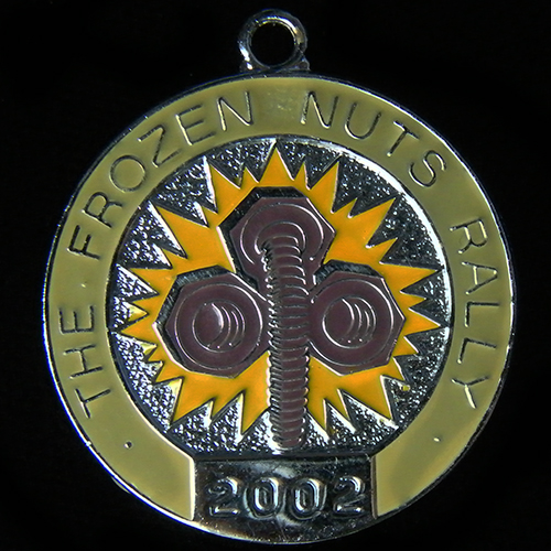 Frozen Nuts Rally pin badge