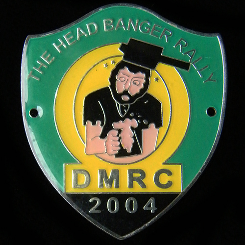 Head Banger Rally pin badge