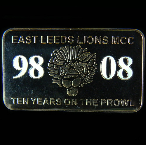 East Leeds Lions Motor Cycle Club pin badge