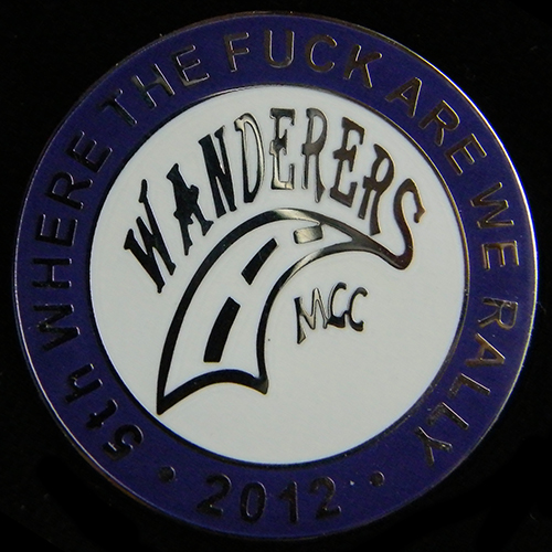 Where the F--k are We Rally pin badge