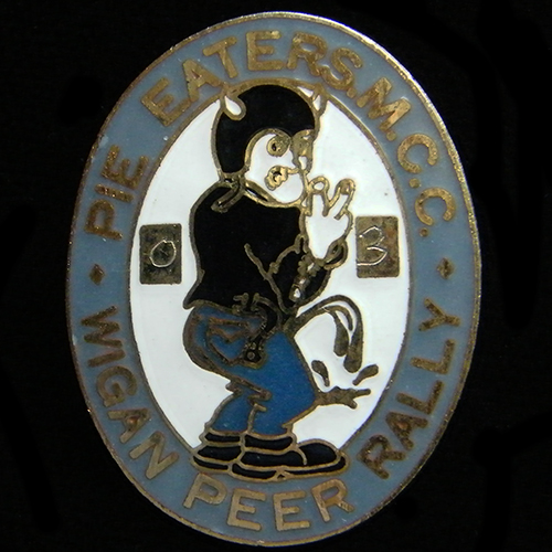 Wigan Peer Rally pin badge