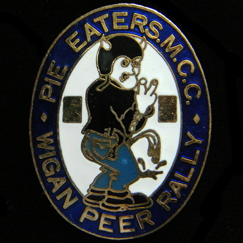 Wigan Peer Rally pin badge