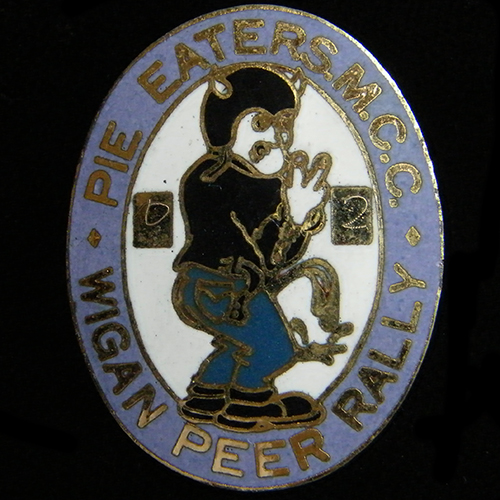Wigan Peer Rally pin badge
