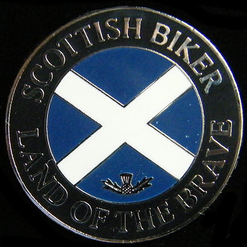 Scottish Biker pin badge