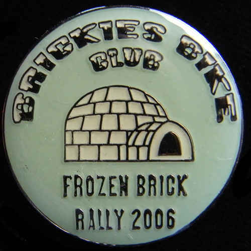 Frozen Brick Rally pin badge