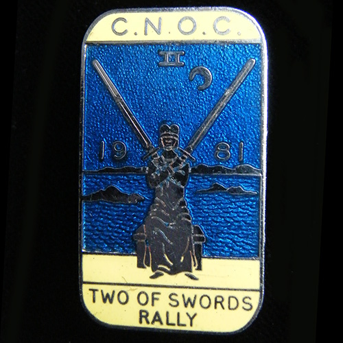 Two of Swords Rally pin badge
