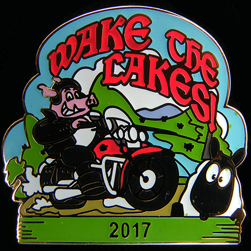 Harley Wake the Lakes Rally pin badge