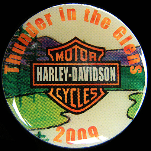 Thunder in the Glens Rally pin badge