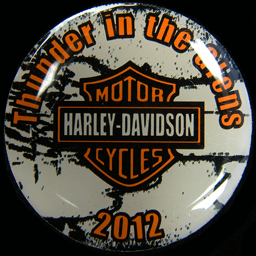 Thunder in the Glens Rally pin badge