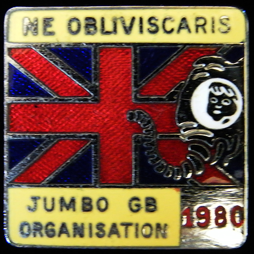Jumbo Rally pin badge