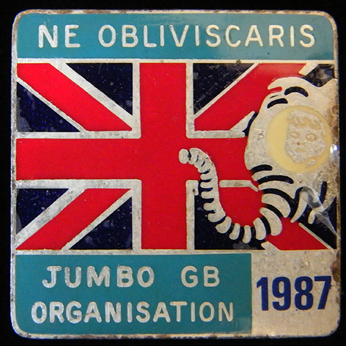 Jumbo Rally pin badge