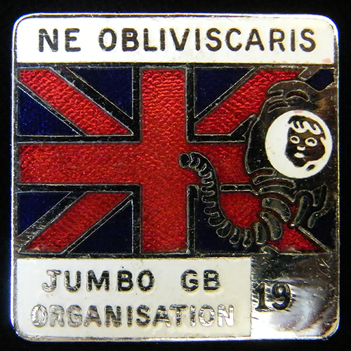 Jumbo Rally pin badge