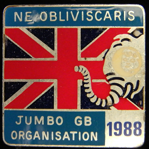 Jumbo Rally pin badge