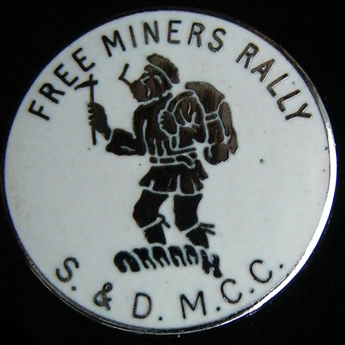 Free Miners Rally pin badge