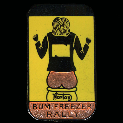 Bum Freezer Rally pin badge
