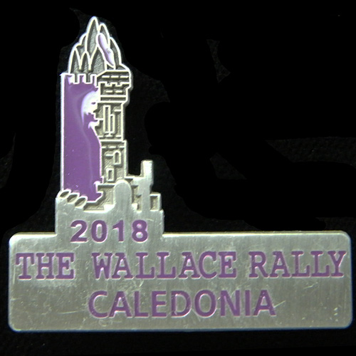 Wallace Rally pin badge
