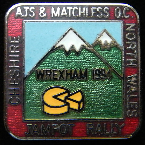 AJS Matchless Jampot Rally pin badge