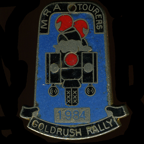 Goldrush Rally pin badge