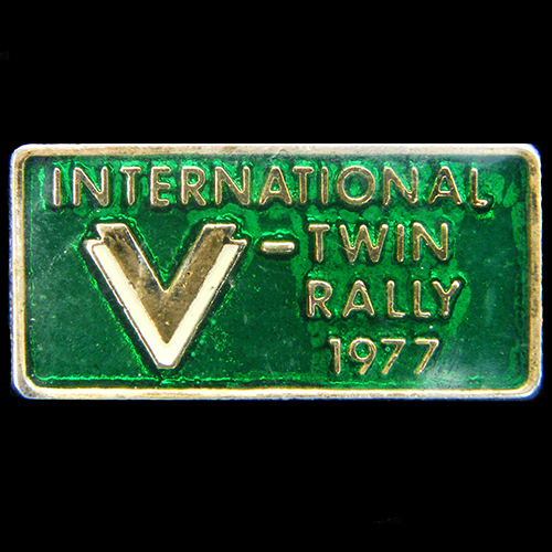International V Twin Rally pin badge