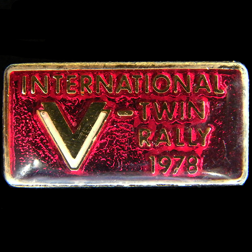 International V Twin Rally pin badge