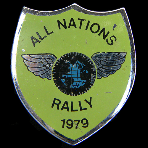 All Nations Rally pin badge