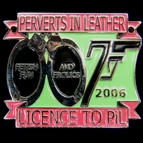 Perverts in Leather pin badge