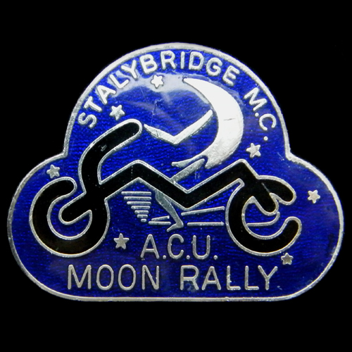 Moon Rally pin badge