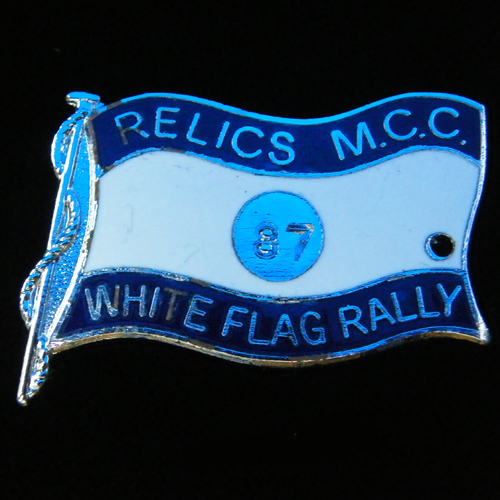 White Flag Rally pin badge
