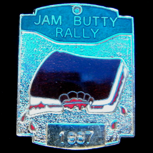 Jam Butty Rally pin badge