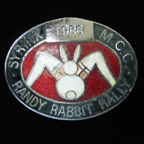 Randy Rabbit Rally pin badge