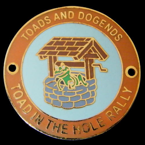 Toad in the Hole Rally pin badge