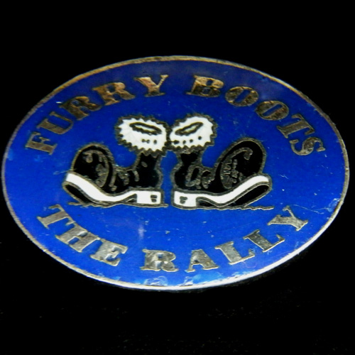 Furry Boots Rally pin badge