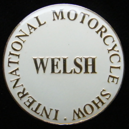 Welsh National Motorcycle Show pin badge