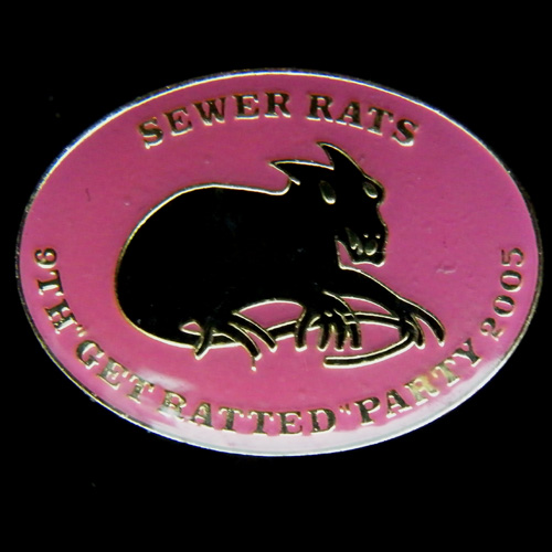 Get Ratted Party pin badge