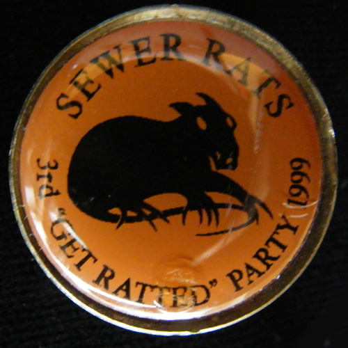 Get Ratted Party pin badge