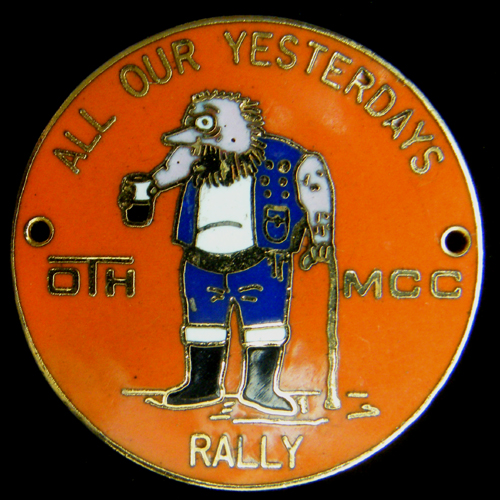 All Our Yesterdays Rally pin badge