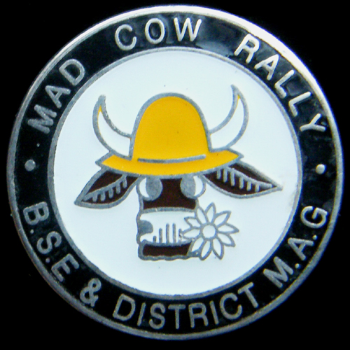 Mad Cow Rally pin badge