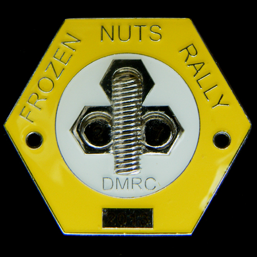 Frozen Nuts Rally pin badge